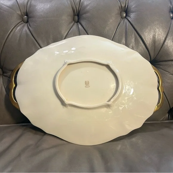 VTG Lenox Valencia Gold and Ivory Serving Platter Vintage - Picture 10 of 16